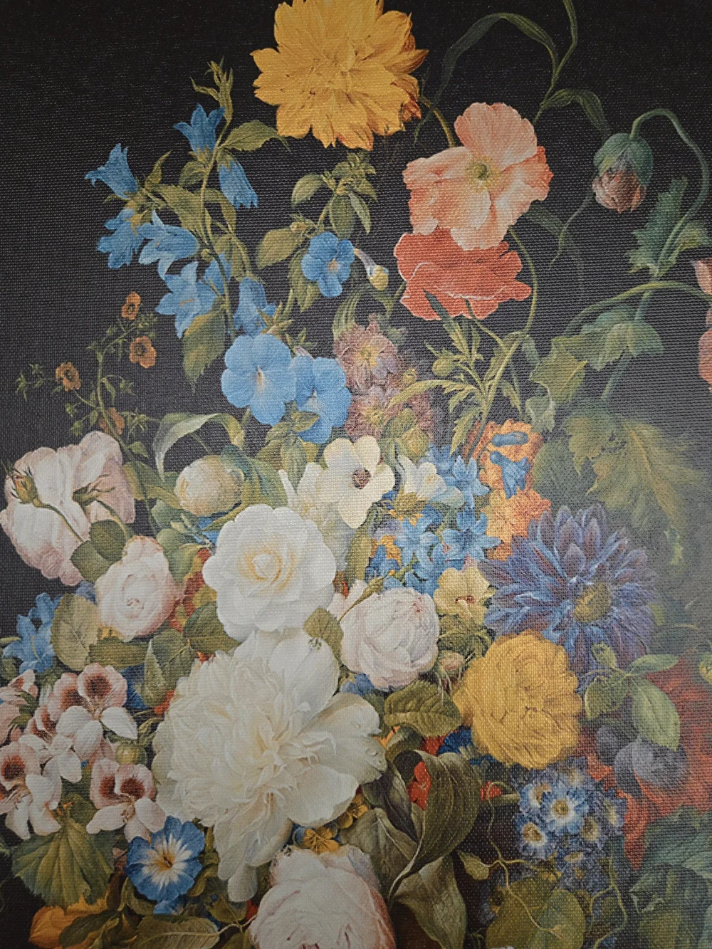 Floral Still Life Canvas Print Multicolor Bouquet 12x16